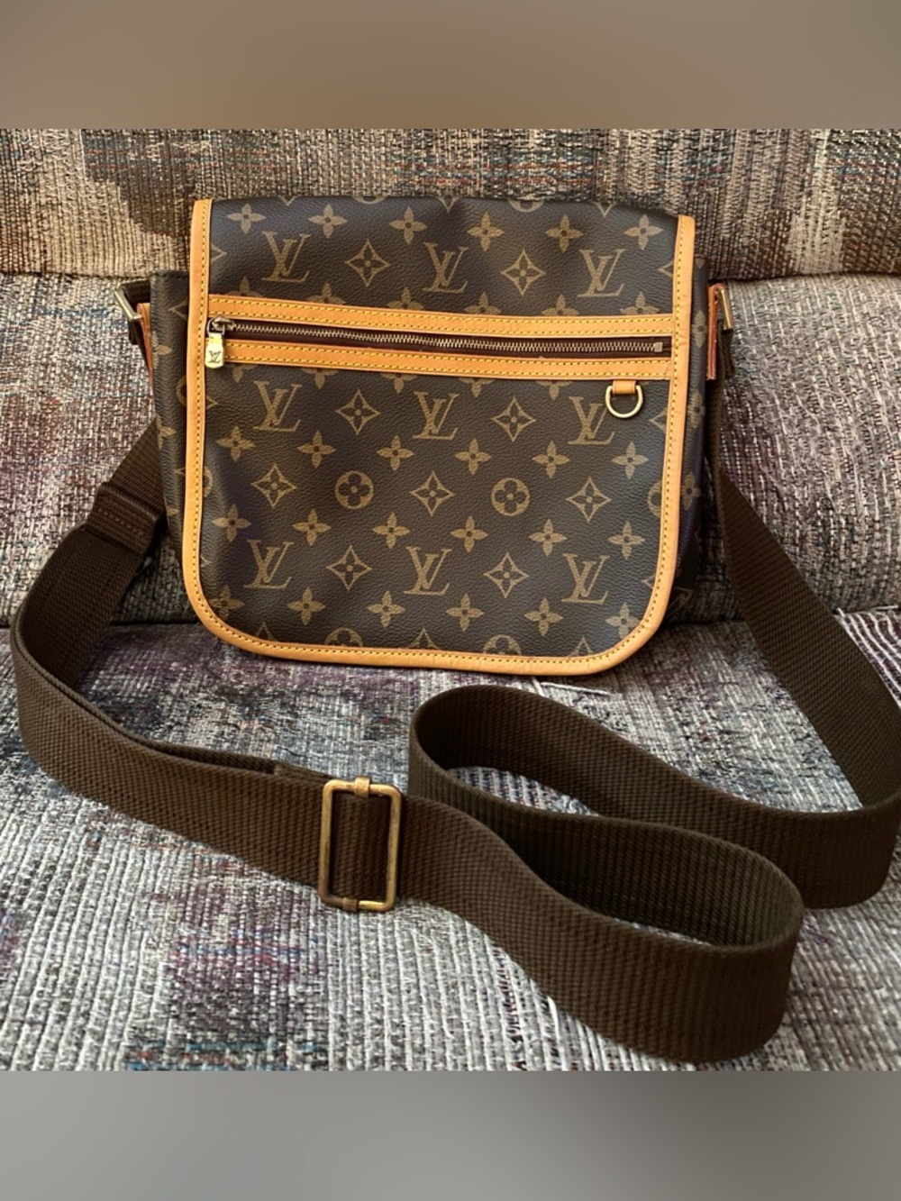Louis Vuitton Brown Monogram Bosphore PM Messenger Bag.